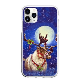 Чехол для iPhone 11 Pro Max матовый с принтом Christmas deer в городе Новоалтайск, Силикон |  | 2016 | christmas | deer | год | новогодний | новый | олень | рождественский | с новым годом