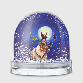 Водяной шар с принтом Christmas deer в городе Новоалтайск, Пластик | Изображение внутри шара печатается на глянцевой фотобумаге с двух сторон | 2016 | christmas | deer | год | новогодний | новый | олень | рождественский | с новым годом