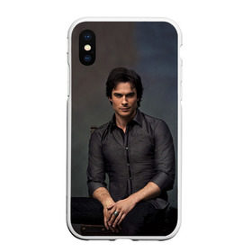 Чехол для iPhone XS Max матовый с принтом Дневники вампира в городе Новоалтайск, Силикон | Область печати: задняя сторона чехла, без боковых панелей | Тематика изображения на принте: damon | elena gilbert | salvatore | вампир | вампиры | деймон | дневник | дневники вампира | дэймон сальваторе | елена | сальваторе | сериал. the vampire diaries | тв