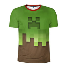Мужская футболка 3D спортивная с принтом Minecraft edition в городе Новоалтайск, 100% полиэстер с улучшенными характеристиками | приталенный силуэт, круглая горловина, широкие плечи, сужается к линии бедра | creeper | minecraft