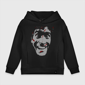 Детское худи Oversize хлопок с принтом ASH VS EVIL DEAD  в городе Новоалтайск, френч-терри — 70% хлопок, 30% полиэстер. Мягкий теплый начес внутри —100% хлопок | боковые карманы, эластичные манжеты и нижняя кромка, капюшон на магнитной кнопке | Тематика изображения на принте: 