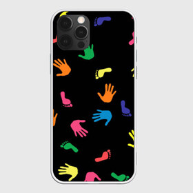 Чехол для iPhone 12 Pro Max с принтом Отпечатки в городе Новоалтайск, Силикон |  | Тематика изображения на принте: ладони | следы | стопы | ступни
