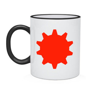 Кружка двухцветная с принтом Хоумстак. Герой времени в городе Новоалтайск, керамика | объем — 330 мл, диаметр — 80 мм. Цветная ручка и кайма сверху, в некоторых цветах — вся внутренняя часть | god tier | hero | homestuck | time | время