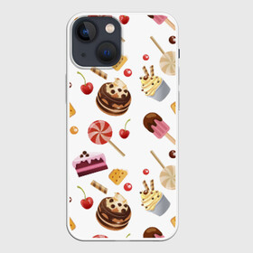 Чехол для iPhone 13 mini с принтом Sweet time в городе Новоалтайск,  |  | candy | капкейп | милый | мороженое | пирожное | торт