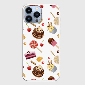 Чехол для iPhone 13 Pro Max с принтом Sweet time в городе Новоалтайск,  |  | Тематика изображения на принте: candy | капкейп | милый | мороженое | пирожное | торт