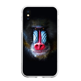 Чехол для iPhone XS Max матовый с принтом Мандрил в городе Новоалтайск, Силикон | Область печати: задняя сторона чехла, без боковых панелей | 2016 | год | мандрил | мартышка | новогодний | новый | обезьяна | обезьянка | подарок | с новым годом