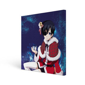 Холст квадратный с принтом Аниме в городе Новоалтайск, 100% ПВХ |  | anime | black butler | new year | новый год | сиэль