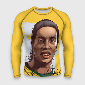 Мужской рашгард 3D с принтом Ronaldinho в городе Новоалтайск,  |  | football | ronaldinho | роналдиньо | футбол | футболист