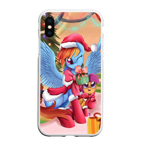 Чехол для iPhone XS Max матовый с принтом My Little Pony в городе Новоалтайск, Силикон | Область печати: задняя сторона чехла, без боковых панелей | friendship is magic | mlp | my little pony | new year | pinky pie | swag | дружба   это чудо | мой маленький пони | новый год | пони | поняши | поняшки | с новым годом | сваг | свэг