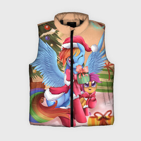 Женский жилет утепленный 3D с принтом My Little Pony в городе Новоалтайск,  |  | friendship is magic | mlp | my little pony | new year | pinky pie | swag | дружба   это чудо | мой маленький пони | новый год | пони | поняши | поняшки | с новым годом | сваг | свэг