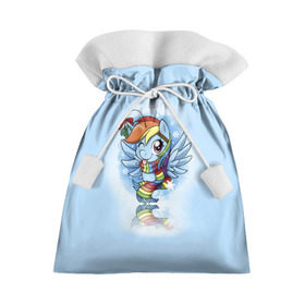 Подарочный 3D мешок с принтом My Little Pony в городе Новоалтайск, 100% полиэстер | Размер: 29*39 см | Тематика изображения на принте: friendship is magic | mlp | my little pony | new year | pinky pie | swag | дружба   это чудо | мой маленький пони | новый год | пони | поняши | поняшки | с новым годом | сваг | свэг