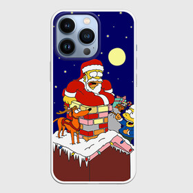 Чехол для iPhone 13 Pro с принтом Новый год у Симпоснов в городе Новоалтайск,  |  | Тематика изображения на принте: гомер