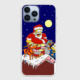 Чехол для iPhone 13 Pro Max с принтом Новый год у Симпоснов в городе Новоалтайск,  |  | Тематика изображения на принте: гомер