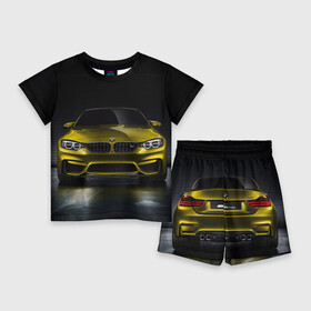 Детский костюм с шортами 3D с принтом BMW M4 Concept в городе Новоалтайск,  |  | Тематика изображения на принте: bmw | бмв