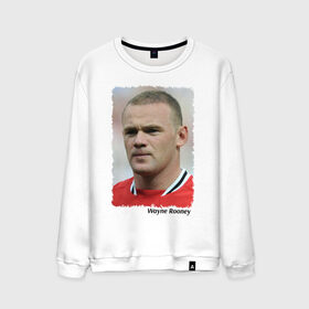 Мужской свитшот хлопок с принтом Wayne Rooney в городе Новоалтайск, 100% хлопок |  | wayne rooney | англия | апл | лига чемпионов | мю | уэйн руни | футбол