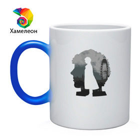 Кружка хамелеон с принтом Sherlock World в городе Новоалтайск, керамика | меняет цвет при нагревании, емкость 330 мл | Тематика изображения на принте: англия | британия | детектив | холмс | шерлок