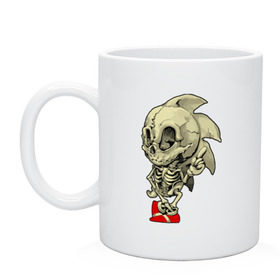 Кружка с принтом Sonic skeleton в городе Новоалтайск, керамика | объем — 330 мл, диаметр — 80 мм. Принт наносится на бока кружки, можно сделать два разных изображения | Тематика изображения на принте: скелет