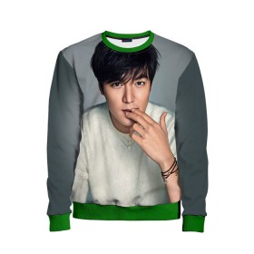 Детский свитшот 3D с принтом LEE MIN HO в городе Новоалтайск, 100% полиэстер | свободная посадка, прямой крой, мягкая тканевая резинка на рукавах и понизу свитшота | Тематика изображения на принте: dramas | k pop | korea | kpop | min ho | minho | дорамы | драмы | к поп | корея | кпоп | ли мин хо | мин хо | минхо. lee min ho