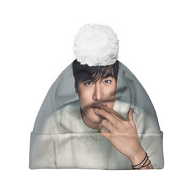 Шапка 3D c помпоном с принтом LEE MIN HO в городе Новоалтайск, 100% полиэстер | универсальный размер, печать по всей поверхности изделия | Тематика изображения на принте: dramas | k pop | korea | kpop | min ho | minho | дорамы | драмы | к поп | корея | кпоп | ли мин хо | мин хо | минхо. lee min ho