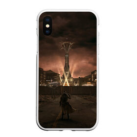 Чехол для iPhone XS Max матовый с принтом Fallout New Vegas в городе Новоалтайск, Силикон | Область печати: задняя сторона чехла, без боковых панелей | fallout | game | games | vegas | игры | рейнджер ветеран нкр стоящий перед входом в нью вегас.игра | фаллаут