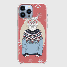 Чехол для iPhone 13 Pro Max с принтом Рысь в городе Новоалтайск,  |  | 2016 | christmas | hipster | new year | животные | нг | новый год | рождество | рысь | с новым годом | хипстер