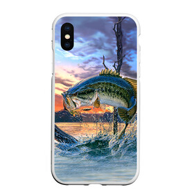 Чехол для iPhone XS Max матовый с принтом Рыба в городе Новоалтайск, Силикон | Область печати: задняя сторона чехла, без боковых панелей | Тематика изображения на принте: fishing | рыба | рыбак | рыбалка | туризм