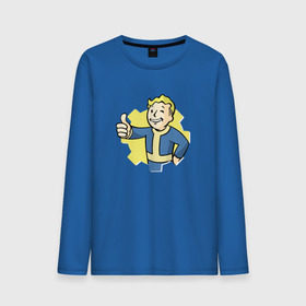 Мужской лонгслив хлопок с принтом Vault Boy в городе Новоалтайск, 100% хлопок |  | boy | fallout | pip | vault | vault boyубежище | фаллаут