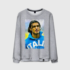 Мужской свитшот хлопок с принтом Paolo Maldini (retro style) в городе Новоалтайск, 100% хлопок |  | paolo maldini | retro style | италия | лига чемпионов | милан | паоло мальдини | футбол