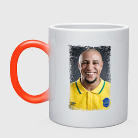 Кружка хамелеон с принтом Roberto Carlos (retro style) в городе Новоалтайск, керамика | меняет цвет при нагревании, емкость 330 мл | бразилия