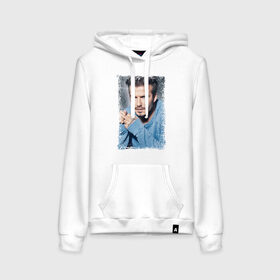 Женская толстовка хлопок с принтом David Beckham (retro style) в городе Новоалтайск, френч-терри, мягкий теплый начес внутри (100% хлопок) | карман-кенгуру, эластичные манжеты и нижняя кромка, капюшон с подкладом и шнурком | david beckham | retro style | англия | дэвид бекхэм | лига чемпионов | мадрид | мю | реал | футбол