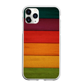 Чехол для iPhone 11 Pro матовый с принтом Colored fence в городе Новоалтайск, Силикон |  | color | полосочки | цвет