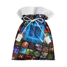 Подарочный 3D мешок с принтом Dota 2 коллаж логотип в городе Новоалтайск, 100% полиэстер | Размер: 29*39 см | Тематика изображения на принте: dota 2 коллаж | девушки | игра | логотип | монстры