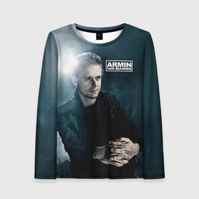 Женский лонгслив 3D с принтом Armin Van Buuren в городе Новоалтайск, 100% полиэстер | длинные рукава, круглый вырез горловины, полуприлегающий силуэт | addicted | buuren | van | аrmin | армен | бюрен | ван