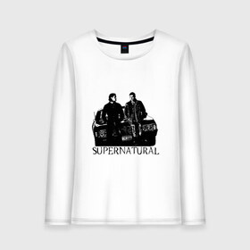Женский лонгслив хлопок с принтом Supernatural Sam Dean Impala в городе Новоалтайск, 100% хлопок |  | impala | sam | supernatural | для всех поклонников сериала supernatural dean | сверхъестественное