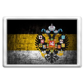 Магнит 45*70 с принтом Имперский флаг в городе Новоалтайск, Пластик | Размер: 78*52 мм; Размер печати: 70*45 | Тематика изображения на принте: русь