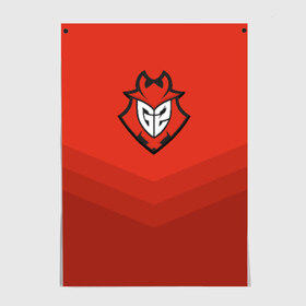Постер с принтом G2 eSports в городе Новоалтайск, 100% бумага
 | бумага, плотность 150 мг. Матовая, но за счет высокого коэффициента гладкости имеет небольшой блеск и дает на свету блики, но в отличии от глянцевой бумаги не покрыта лаком | csgo | cyber | esports | g2 | team | г2 | ксго