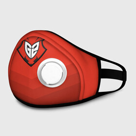 Маска из неопрена с принтом G2 eSports в городе Новоалтайск, неопрен 100% | Форма огибающая нос. Резинки для ушей с дополнительной резинкой на затылке. Клапан для выдоха для активного дыхания при занятиях спортом. Эластичный материал маски и окантовки для лучшего растяжения и прилегания маски.  | csgo | cyber | esports | g2 | team | г2 | ксго