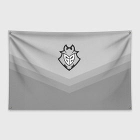 Флаг-баннер с принтом G2 eSports в городе Новоалтайск, 100% полиэстер | размер 67 х 109 см, плотность ткани — 95 г/м2; по краям флага есть четыре люверса для крепления | csgo | cyber | esports | g2 | team | г2 | ксго