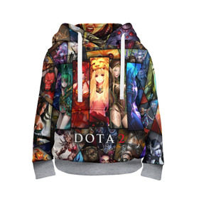 Детская толстовка 3D с принтом Dota-2 Девушки в городе Новоалтайск, 100% полиэстер | двухслойный капюшон со шнурком для регулировки, мягкие манжеты на рукавах и по низу толстовки, спереди карман-кенгуру с мягким внутренним слоем | dota 2 коллаж | девушки | игра | монстры | оружие