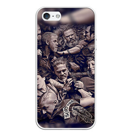 Чехол для iPhone 5/5S матовый с принтом Sons Of Anarchy в городе Новоалтайск, Силикон | Область печати: задняя сторона чехла, без боковых панелей | sons of anarchy | анархии | сыны