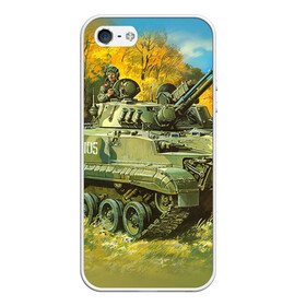 Чехол для iPhone 5/5S матовый с принтом Военная техника в городе Новоалтайск, Силикон | Область печати: задняя сторона чехла, без боковых панелей | tank | танки