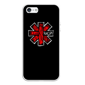 Чехол для iPhone 5/5S матовый с принтом Red Hot Chili Peppers в городе Новоалтайск, Силикон | Область печати: задняя сторона чехла, без боковых панелей | chili | heavy | hot | metal | peppers | red | rhcp | rock | trash | кидис | метал | рок | хеви | энтони