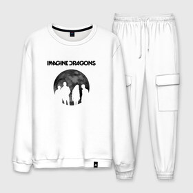 Мужской костюм хлопок с принтом Imagine dragons в городе Новоалтайск, 100% хлопок | на свитшоте круглая горловина, мягкая резинка по низу. Брюки заужены к низу, на них два вида карманов: два “обычных” по бокам и два объемных, с клапанами, расположенные ниже линии бедра. Брюки с мягкой трикотажной резинкой на поясе и по низу штанин. В поясе для дополнительного комфорта — широкие завязки | Тематика изображения на принте: dragons | imagine | rock | драгонз | имэдж | рок