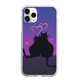 Чехол для iPhone 11 Pro Max матовый с принтом Котик и киска в городе Новоалтайск, Силикон |  | Тематика изображения на принте: с котами