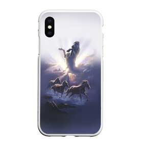 Чехол для iPhone XS Max матовый с принтом Лошади 3 в городе Новоалтайск, Силикон | Область печати: задняя сторона чехла, без боковых панелей | Тематика изображения на принте: horse | horseshoe | акварель | головалошади | грива | единорог | жеребец | животные | конь | лошадь | лошадьскрыльями | подкова | природа | рисуноккрасками