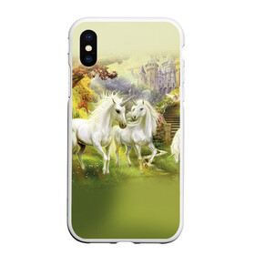Чехол для iPhone XS Max матовый с принтом Единороги в городе Новоалтайск, Силикон | Область печати: задняя сторона чехла, без боковых панелей | Тематика изображения на принте: horse | horseshoe | акварель | головалошади | грива | единорог | жеребец | животные | конь | лошадь | лошадьскрыльями | подкова | природа | рисуноккрасками