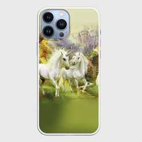 Чехол для iPhone 13 Pro Max с принтом Единороги в городе Новоалтайск,  |  | Тематика изображения на принте: horse | horseshoe | акварель | головалошади | грива | единорог | жеребец | животные | конь | лошадь | лошадьскрыльями | подкова | природа | рисуноккрасками