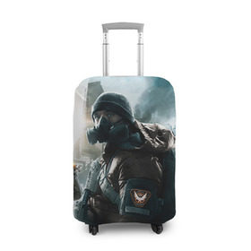 Чехол для чемодана 3D с принтом Division 1 в городе Новоалтайск, 86% полиэфир, 14% спандекс | двустороннее нанесение принта, прорези для ручек и колес | tom clancys the division | том кленси