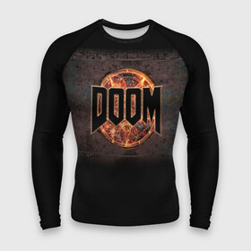 Мужской рашгард 3D с принтом Doom в городе Новоалтайск,  |  | doom | game | гибель | дум | игра | игры | обреченность | шутер