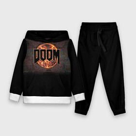 Детский костюм 3D (с толстовкой) с принтом Doom в городе Новоалтайск,  |  | doom | game | гибель | дум | игра | игры | обреченность | шутер